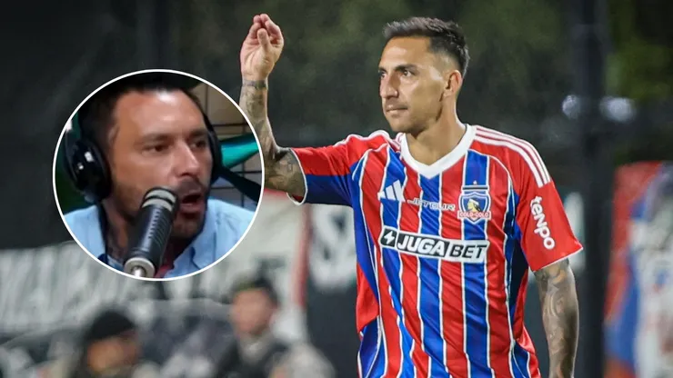 Mauricio Pinilla le dio con todo a Javier Correa. (Foto: Photosport)