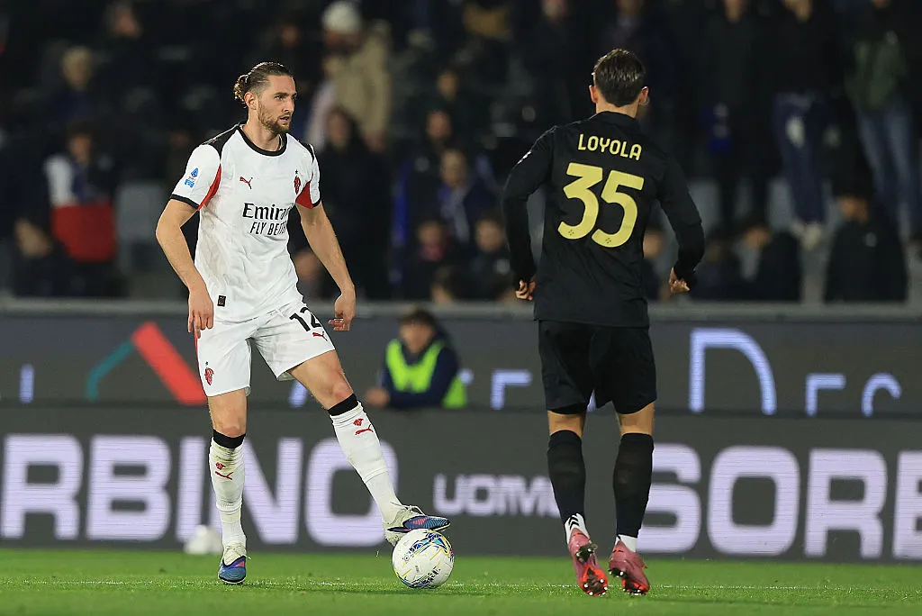 PISA, ITALY – FEBRUARY 13: Adrien Rabiot of AC Milan in action during the Serie A match between Pisa SC and AC Milan at Arena Garibaldi on February 13, 2026 in Pisa, Italy. (Photo by Gabriele Maltinti/Getty Images)