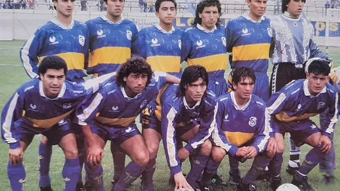 Rodolfo Moya sube imagen del Torta Opazo con camiseta de Everton.

