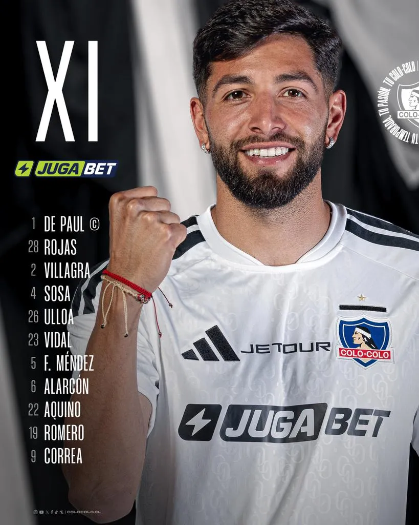 La formación de Colo Colo vs. Unión La Calera.