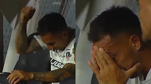 Javier Correa explotó tras ser reemplazado en Colo Colo por lesión.
