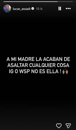 La publicación de Lucas Assadi