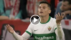 Lucas Cepeda fue titular en Elche ante Athletic Club.