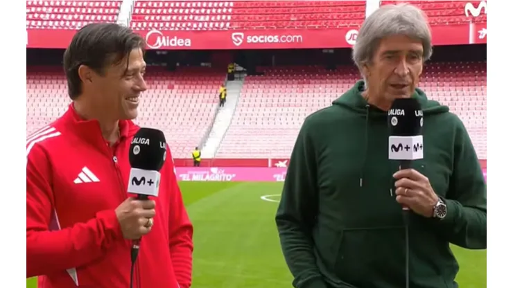 El técnico de Sevilla llenó de elogios al entrenador chileno.