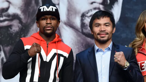 Floyd Mayweather y Manny Pacquiao se verán las caras en septiembre  (Photo by Ethan Miller/Getty Images)
