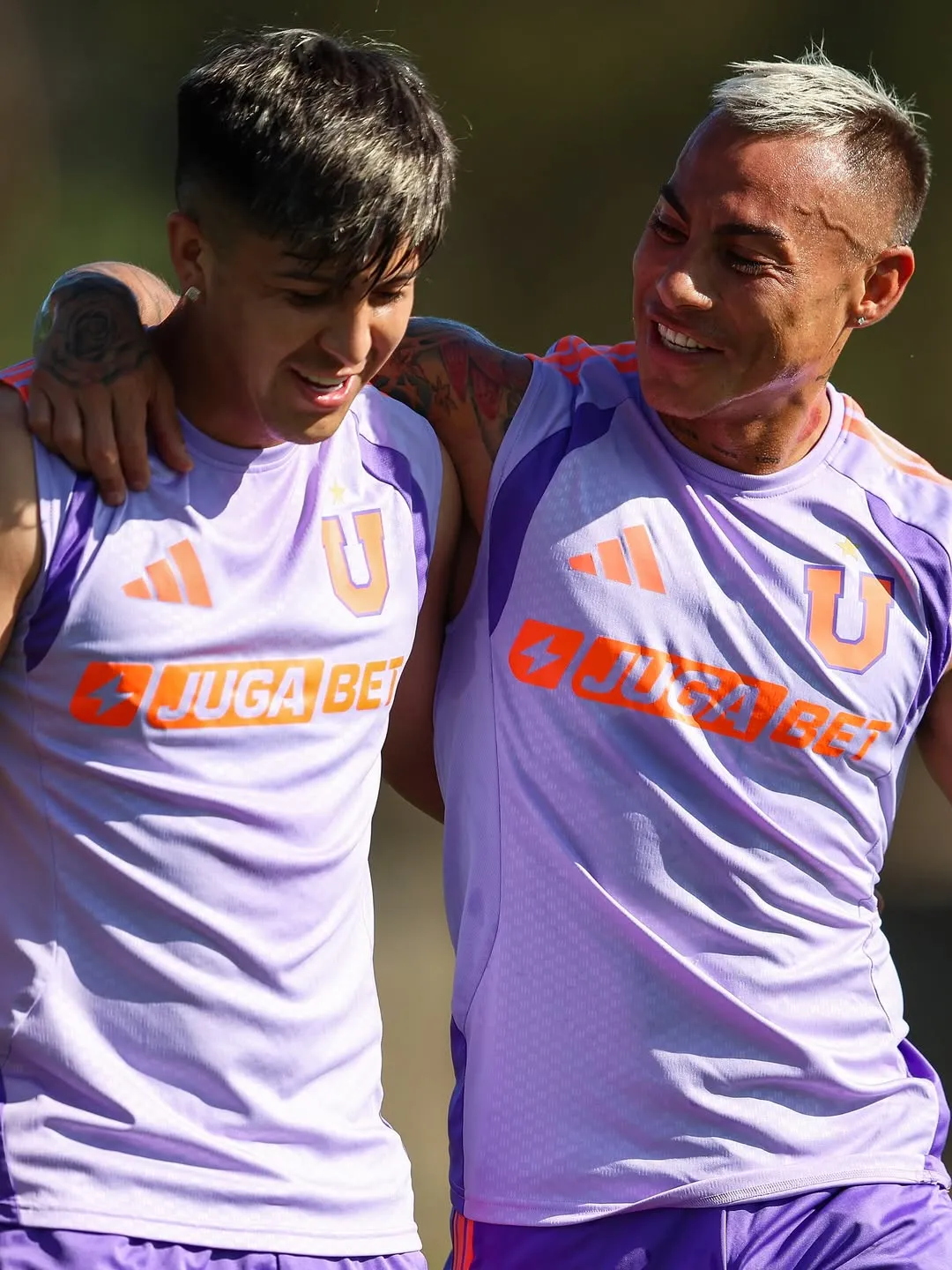 Marcelo Morales junto a Eduardo Vargas a días del Superclásico | FOTO: Universidad de Chile