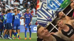 El 'Gato' Lucero festejó con todo en el camarín de la U.