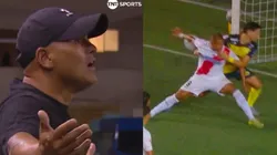 El feroz reclamo de Suazo una mano de Leandro Benegas.