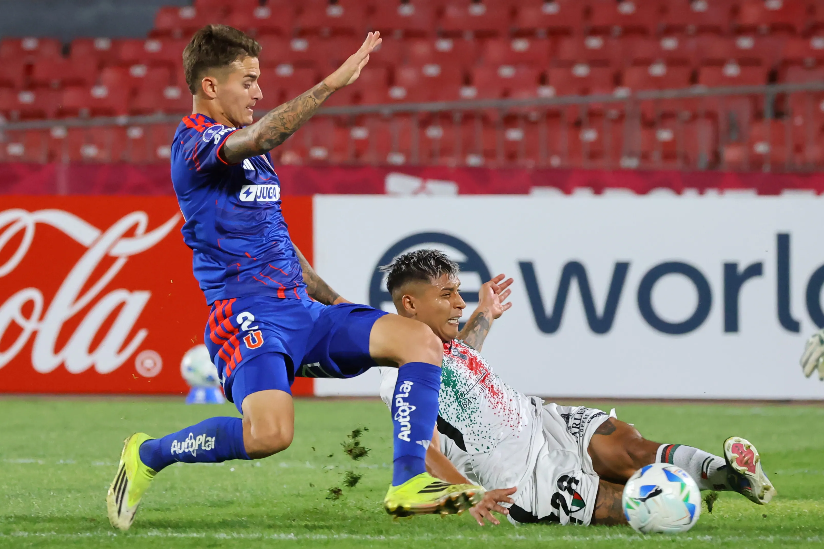 Franco Calderón quedó al debe en el duelo entre Universidad de Chile y Palestino. (Imagen: Photosport)