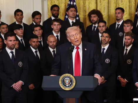 El ex U que aparece en la foto viral de Messi junto a Trump en la Casa Blanca
