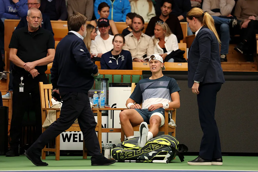 Holger Rune se recupera de una grave lesión al tendón de Aquiles / Getty Images.