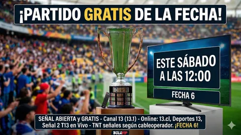 Este sábado a las 12:00 Canal 13 transmite un partido por su señal abierta de la Liga de Primera.