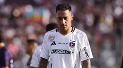 El delantero albo se retiró directamente al camarín.