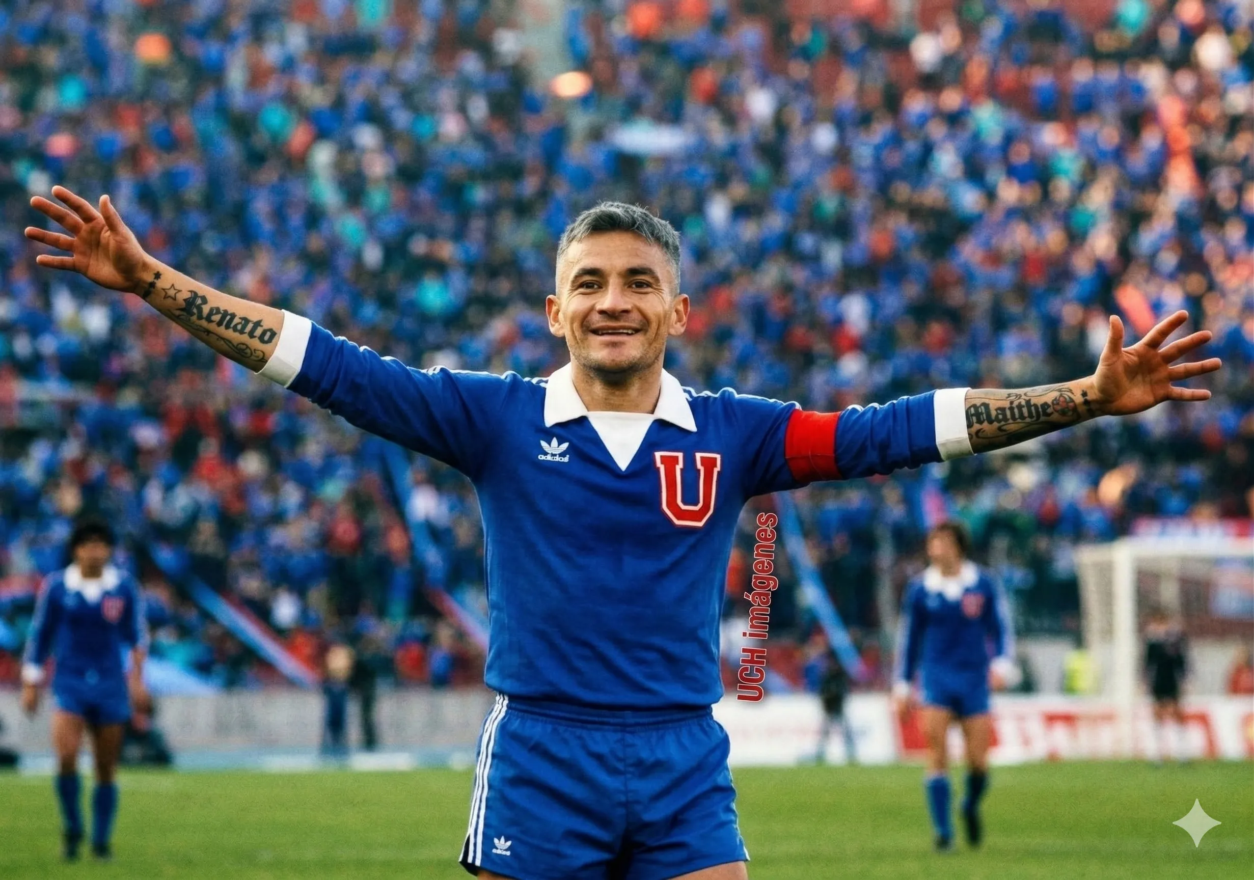 Charles Aránguiz con la versión 1980 de U. de Chile. (Gemini)