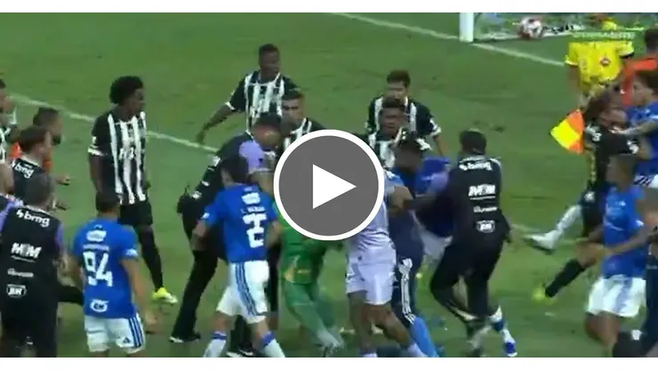 Batalla campal en la final del Campeonato Mineiro.