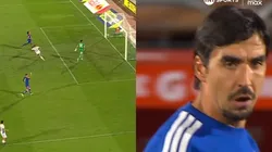 La reacción de Paqui Meneghini tras el gol de la U. de Concepción.