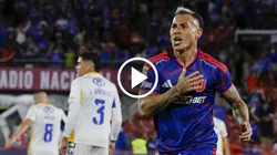 Eduado Vargas anota su segundo gol en su regreso a la U. (Foto: Photosport)