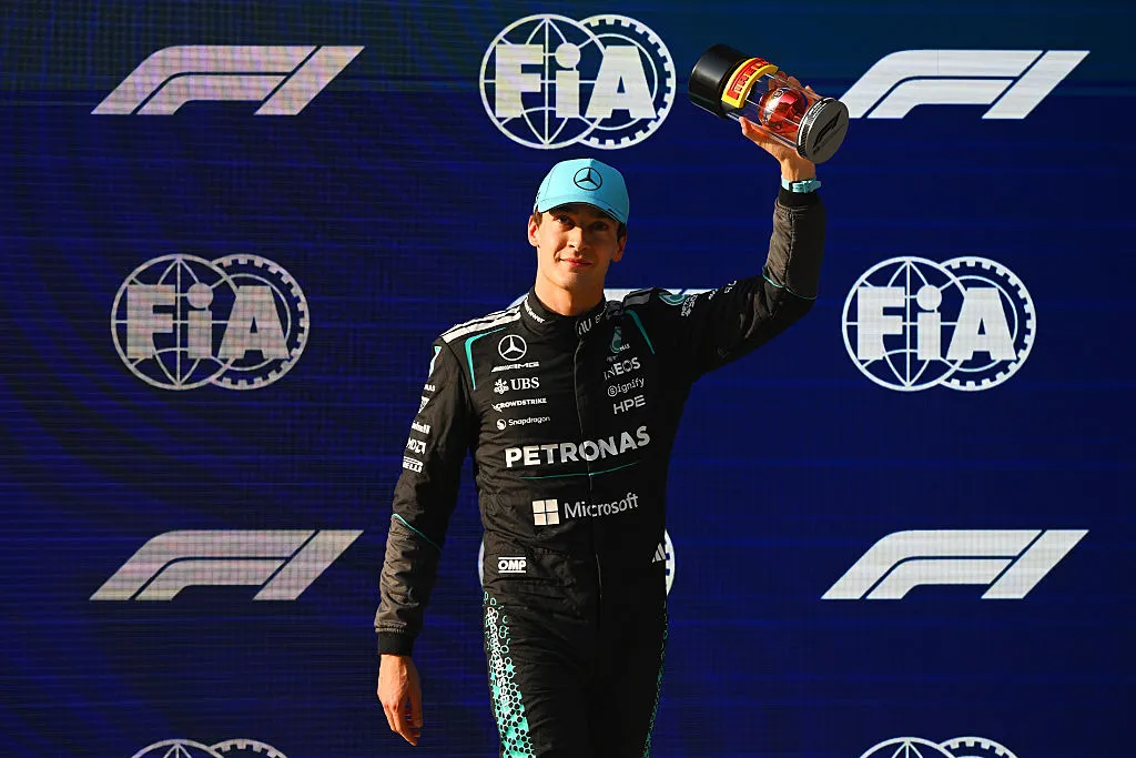 George Russell largará en la primera posición en la ‘sprint’ del GP de China. (Foto: Rudy Carezzevoli/Getty Images)