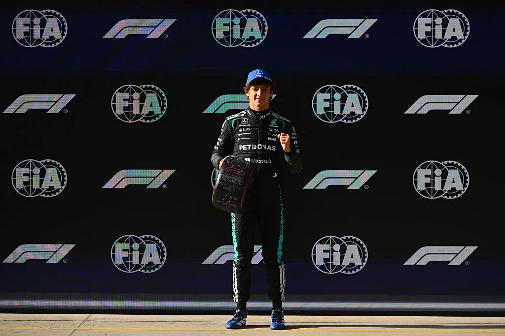 Kimi Antonelli obtuvo su primera pole position y largará primero en el Gran Premio de China. (Foto: Rudy Carezzevoli/Getty Images)