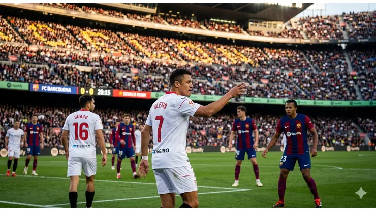 Alexis y Suazo amenazan al Barcelona en su cancha.
