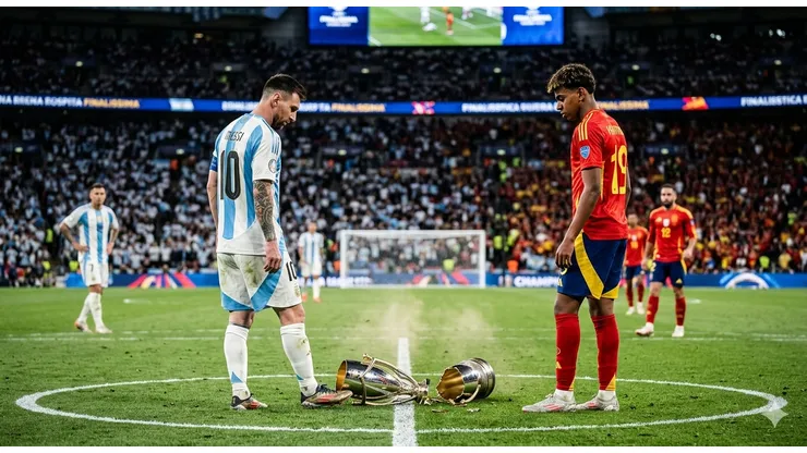 Argentina y España no jugarán la Finalissima (Imagen creada con IA).