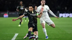 Marquinhos y Pedro Neto en la ida entre PSG y Chelsea.