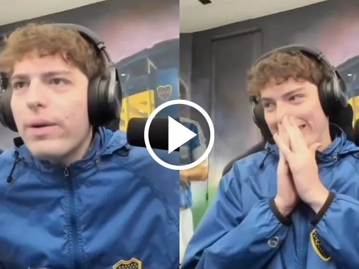 VIDEO: La genuina reacción de Davoo Xeneize al saber que Boca visitará a la UC