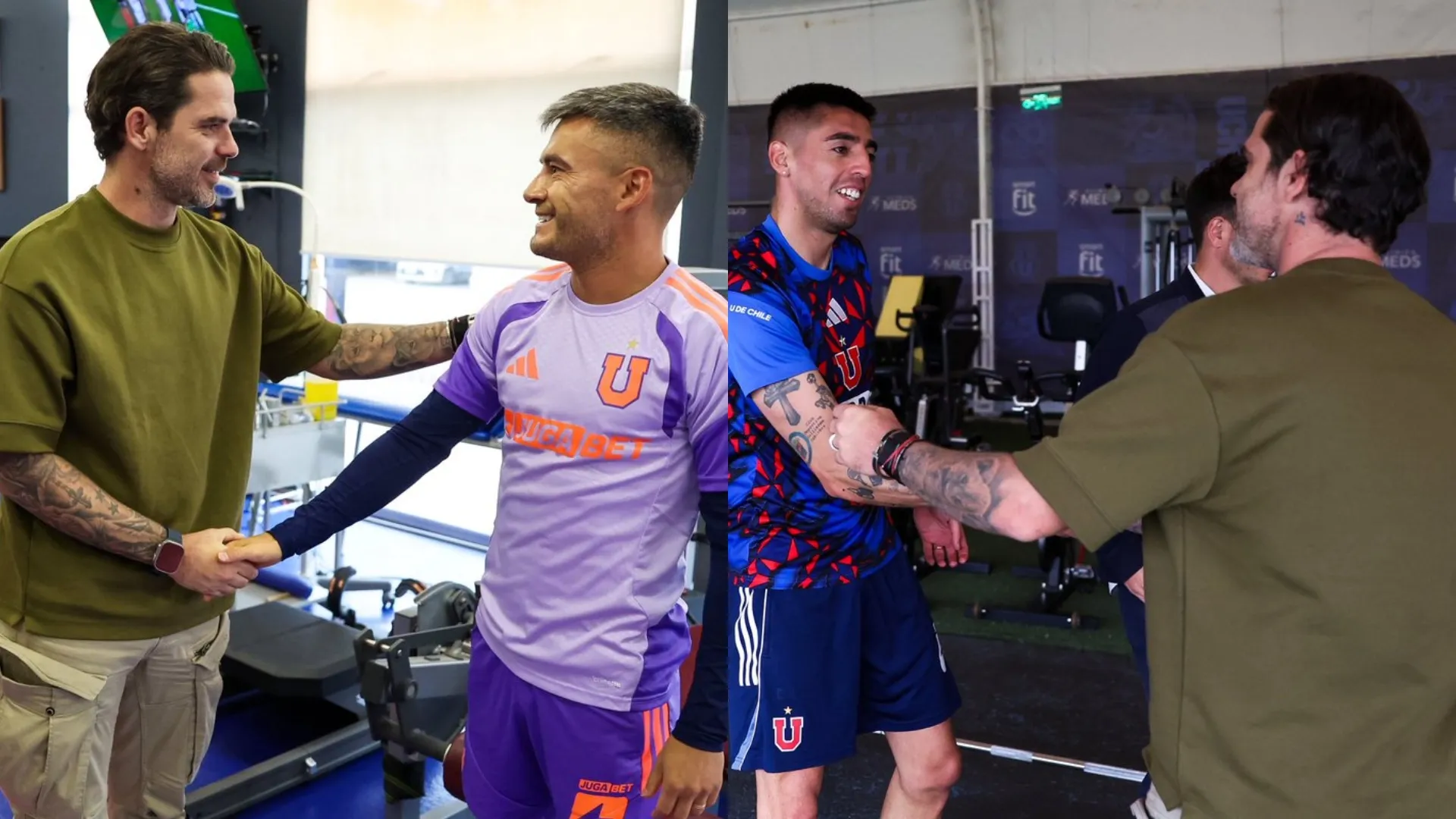 Fernando Gago junto a Charles Aránguiz y Gabriel Castellón | FOTO: Universidad de Chile