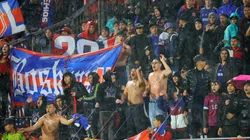 Hinchas azules vivieron incómodo momento.