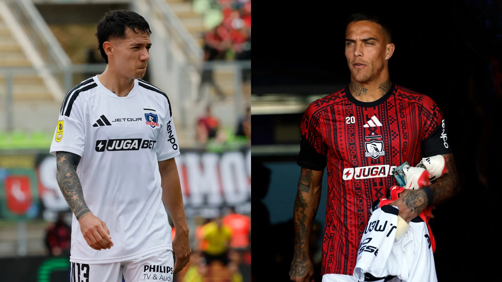 Matías Fernández y Javier Méndez no aprobaron en Colo Colo. (Imágenes: Photosport)