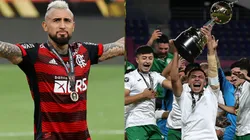 Arturo Vidal festeja el título obtenido por Wanderers en Copa Libertadores Sub 20.