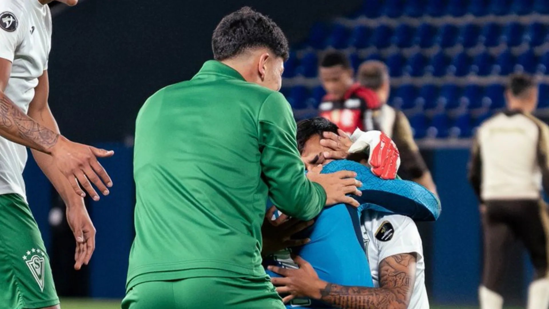 La emoción de los jugadores de Santiago Wanderers tras consagrarse campeón de la Copa Libertadores | FOTO: Santiago Wanderers