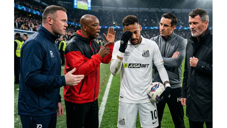 Neymar es ninguneado por estrellas del fútbol inglés.