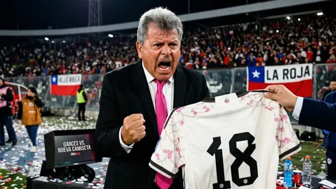 Jorge Garcés indignado por la nueva camiseta de Chile (Imagen creada por IA).