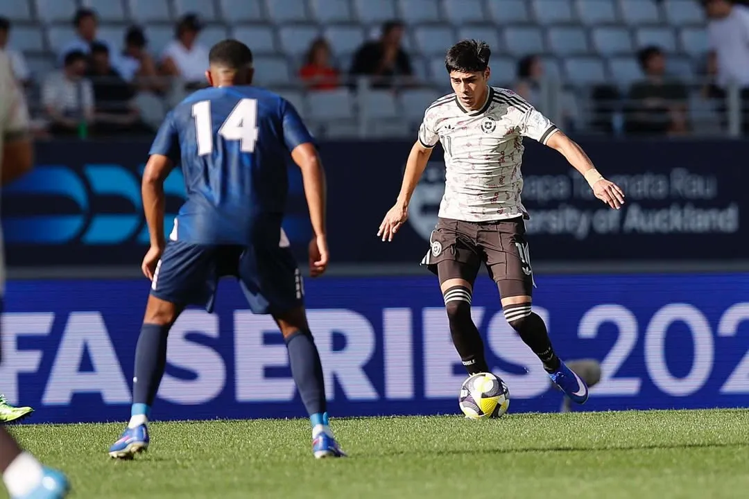 Darío Osorio brilló en la victoria de la Selección Chilena. (Foto: Comunicaciones FFCh)