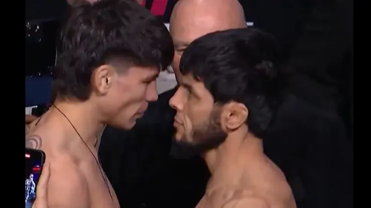 Nacho encara a su rival previo al combate de esta tarde en UFC (Photo by Jeff Bottari/Zuffa LLC)