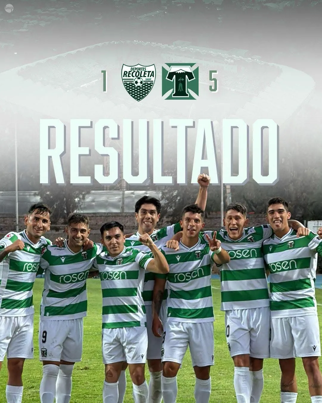Deportes Temuco celebró en sus redes la inapelable goleada sobre Deportes Recoleta