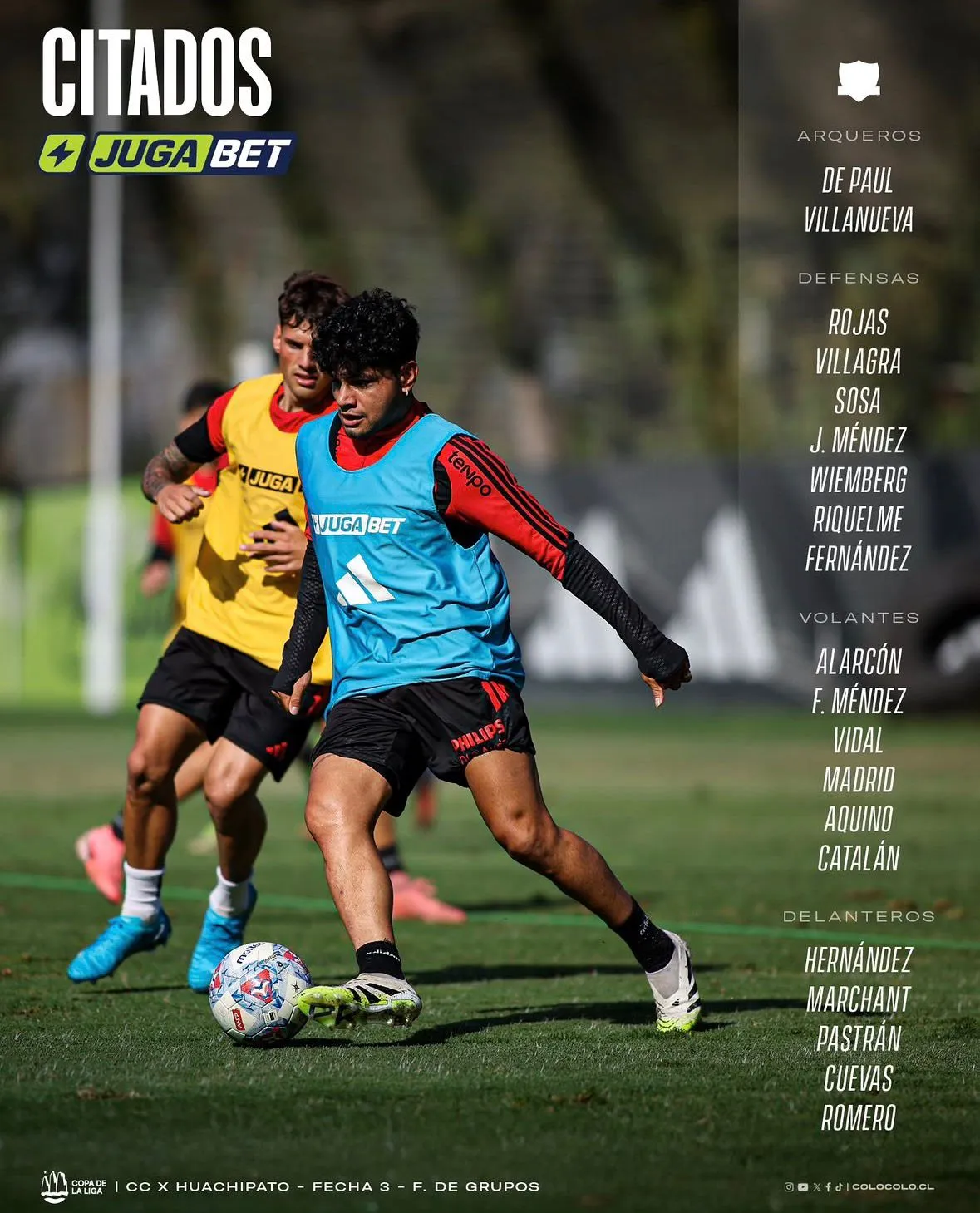 La citación de Colo Colo vs. Huachipato.