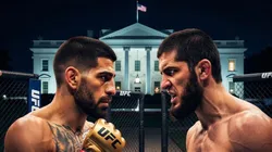 Los campeones de peso welter y peso ligero de UFC siguen causando polémica pese a que no se enfrentarán en la Casa Blanca (Foto creada con IA)