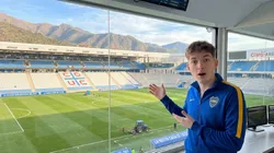 Davoo Xeneize se rinde ante el nivel del Claro Arena en la previa al choque entre Boca y la UC (Foto creada con IA)