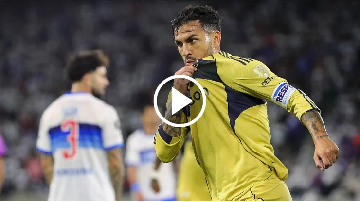 Leandro Paredes anotó el primer gol por Copa Libertadores en el Claro Arena. (Foto: Photosport)
