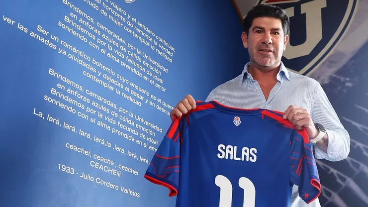 Marcelo Salas visitó el CDA este jueves.