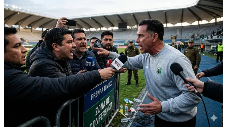 Arturo Sanhueza encaró a periodista en zona mixta.