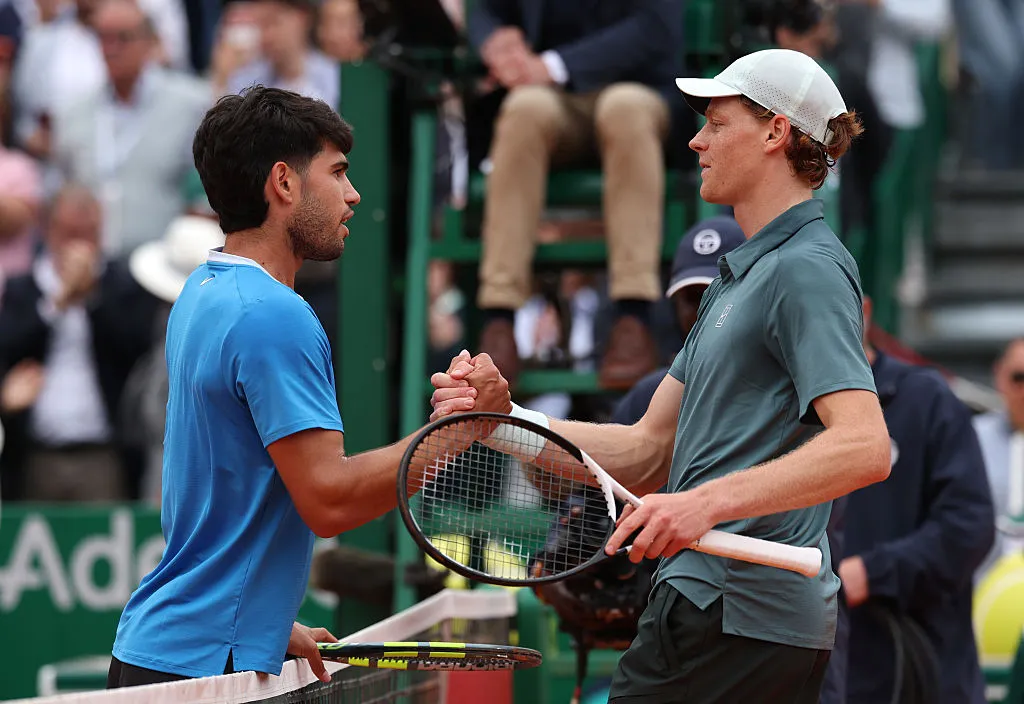 Carlos Alcaraz habló de Jannik Sinner tras perder la final de Montecarlo (Getty Images).