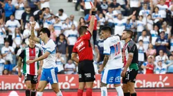 Frente a la UC, Palestino sufrió la expulsión de Julián Fernández.