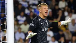 Vicente Bernedo en llamas tras la importante victoria de la UC en Brasil (Foto: Photosport)