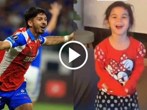 Video: La viral reacción de la hija de Martínez tras el gol de la UC