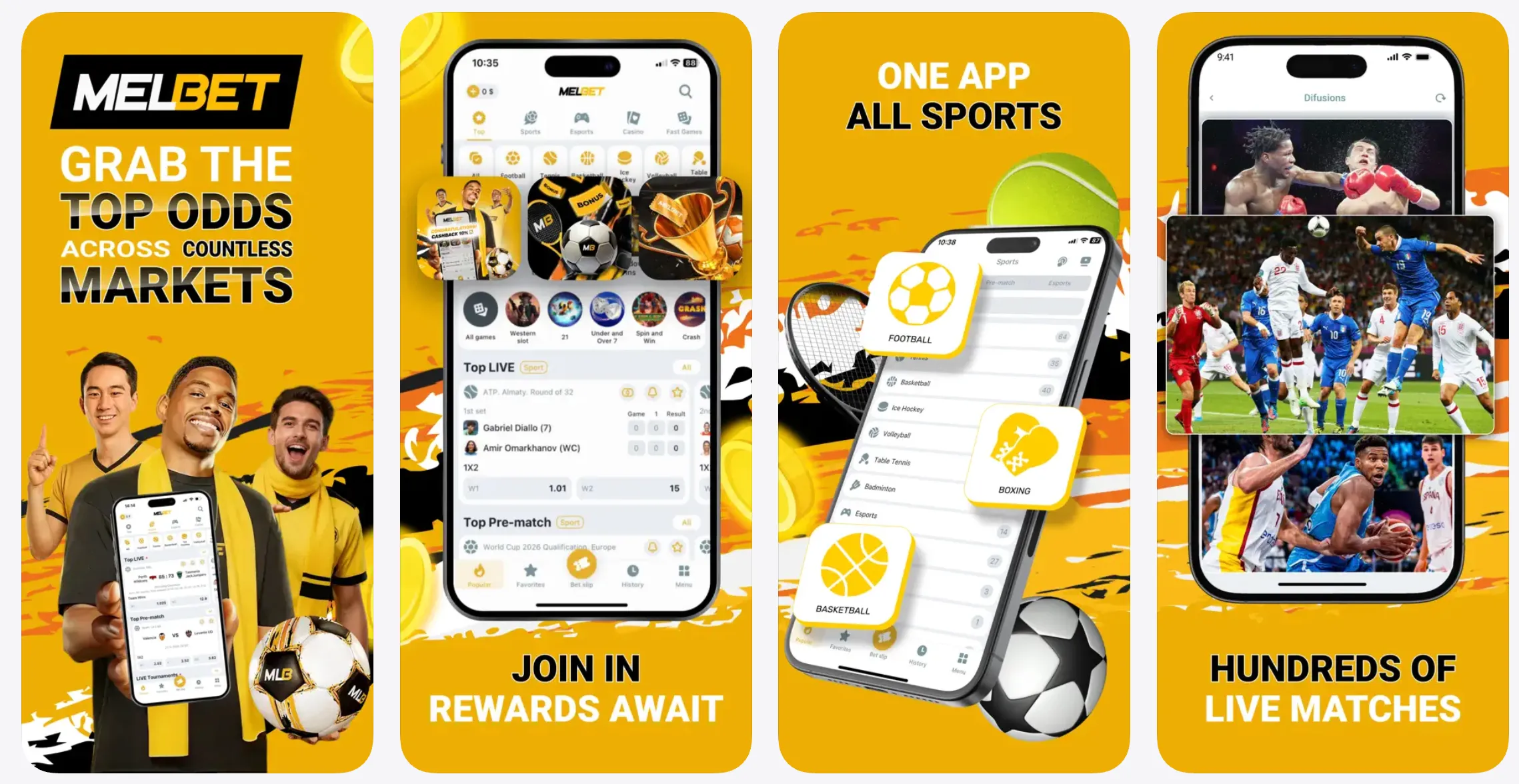 Captura de Melbet en App Store.