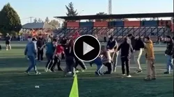 El caos se hizo presente durante un partido amateur en Temuco que terminó en una feroz batalla campal.