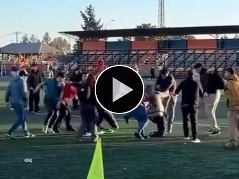 Batalla campal: partido amateur en Temuco deja indignantes imágenes